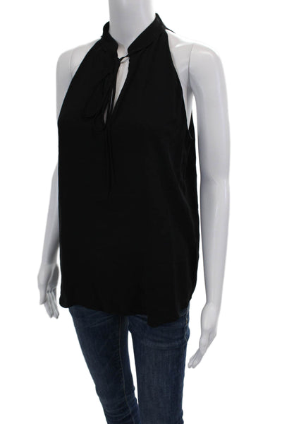 ALC Womens Silk High Neck Sleeveless Tank Black Size 8