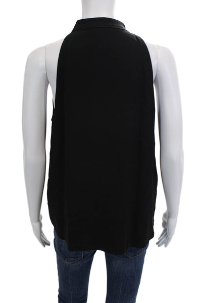 ALC Womens Silk High Neck Sleeveless Tank Black Size 8