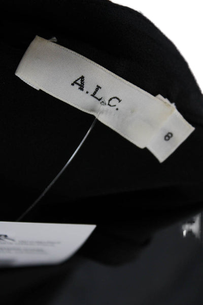 ALC Womens Silk High Neck Sleeveless Tank Black Size 8