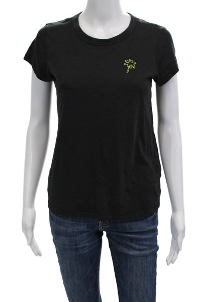 Rag & Bone Women Jersey Basic Black Pima Cotton Crew Neck T-Shirt Size XS
