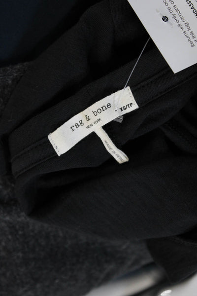 Rag & Bone Women Jersey Basic Black Pima Cotton Crew Neck T-Shirt Size XS