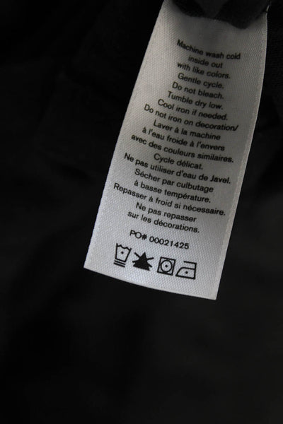 Rag & Bone Women Basic Black Graphic Crew Neck Short Sleeve T-Shirt Size S