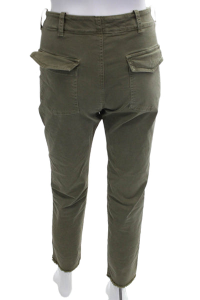 Nili Lotan, Unisex Green Cropped Cargo Ankle Pants Size 4
