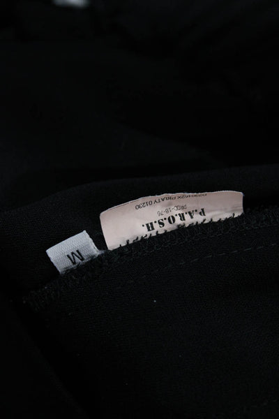 Parosh Women Ankle Dress Pants Black Viscose Blend Solid Classic Fall Size M