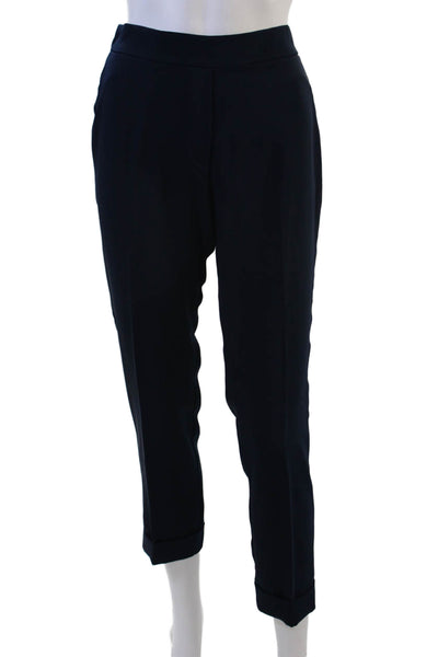 Parosh Womens Dark Blue Cropped Ankle Dress Pants Size M