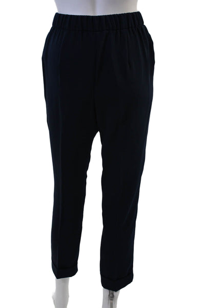 Parosh Womens Dark Blue Cropped Ankle Dress Pants Size M