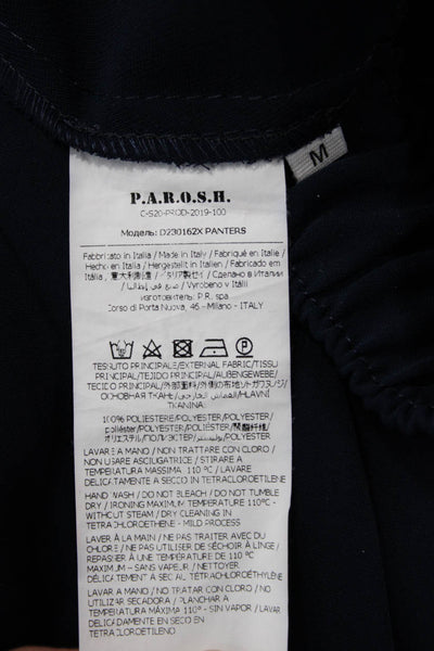 Parosh Womens Dark Blue Cropped Ankle Dress Pants Size M