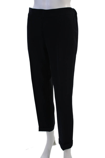 Parosh Women Ankle Dress Pants Black Viscose Blend Size M