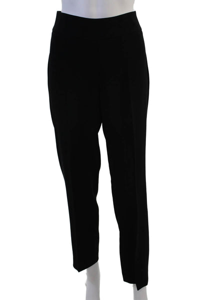 Aspesi Women Ankle Dress Pants Black Triacetate Polyester Zip Size 42