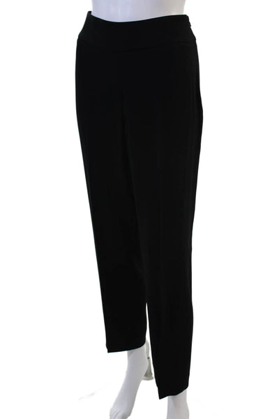 Aspesi Women Ankle Dress Pants Black Triacetate Polyester Zip Size 42
