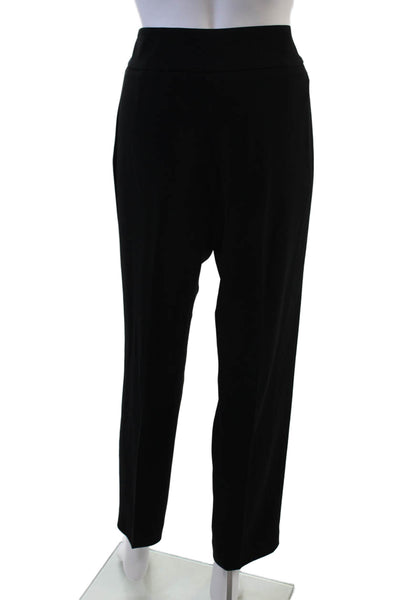 Aspesi Women Ankle Dress Pants Black Triacetate Polyester Zip Size 42