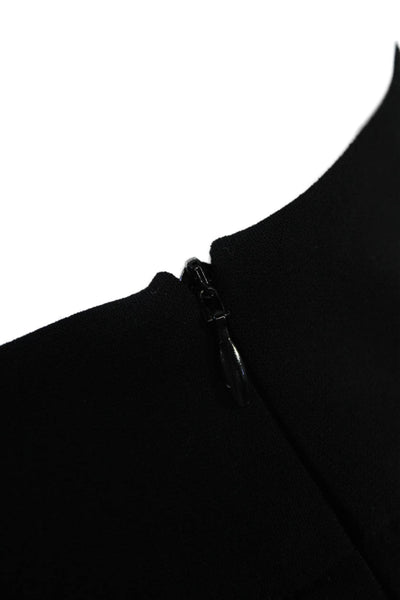 Aspesi Women Ankle Dress Pants Black Triacetate Polyester Zip Size 42