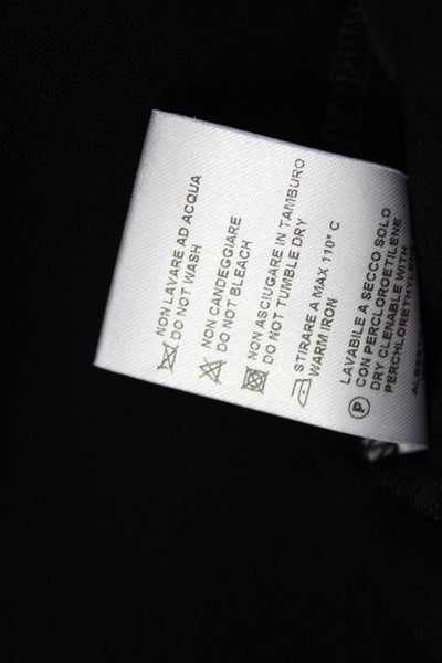 Aspesi Women Ankle Dress Pants Black Triacetate Polyester Zip Size 42