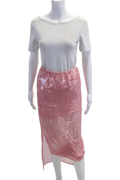 Corey Lynn Calter Womens Straight Pencil Skirt Pink 100% Polyester Size XS