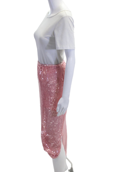 Corey Lynn Calter Womens Straight Pencil Skirt Pink 100% Polyester Size XS