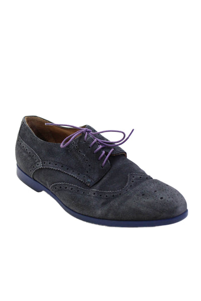 Paul Smith Mens Lace Up Lined Casual Oxford Shoes Gray Size 8