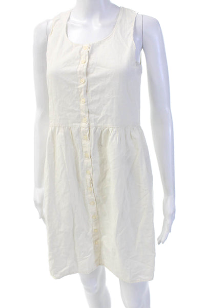 Brandy Melville Women Shirt Dress White Button Cotton Sleeveless Size XS