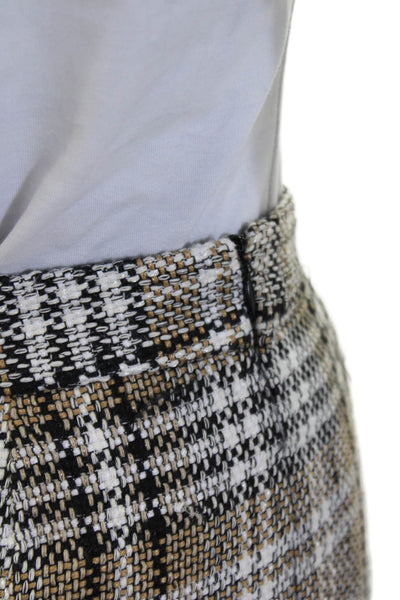 Zara Womens A-Line Plaid Mini Skirt Beige Size XS