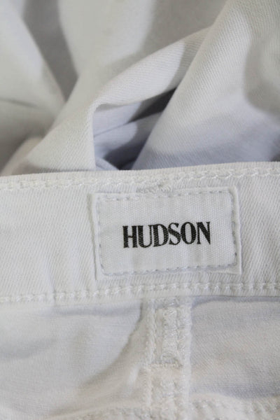 Hudson, Women Ankle Skinny Jeans White Low Rise Button Size 29