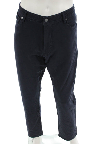Swet Tailor Mens Cropped Chino Pants Dark Blue Size 36
