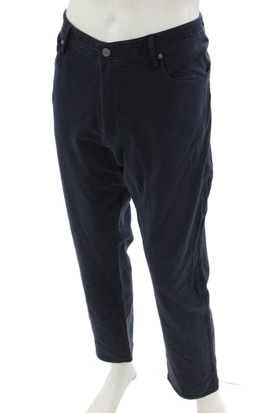 Swet Tailor Mens Cropped Chino Pants Dark Blue Size 36