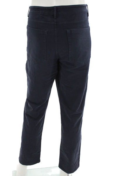 Swet Tailor Mens Cropped Chino Pants Dark Blue Size 36