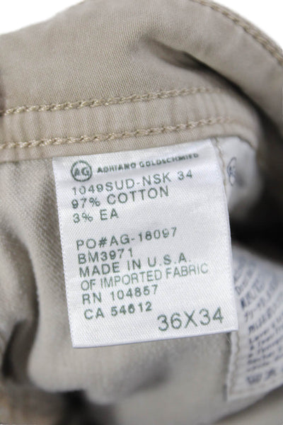 AG Adriano Goldschmied Mens Chinos Beige Size 36