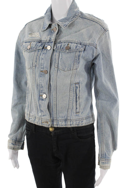 Joes Jeans Women Light Blue Button Collared 90s Jacket Size S