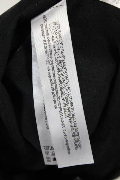 Zara Black Biker Pants 100% Polyurethane Button Size S