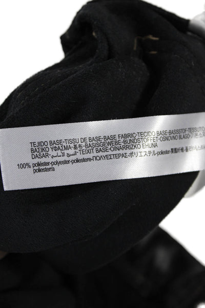 Zara Black Biker Pants 100% Polyurethane Button Size S