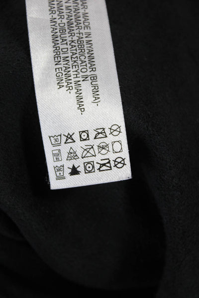 Zara Black Biker Pants 100% Polyurethane Button Size S
