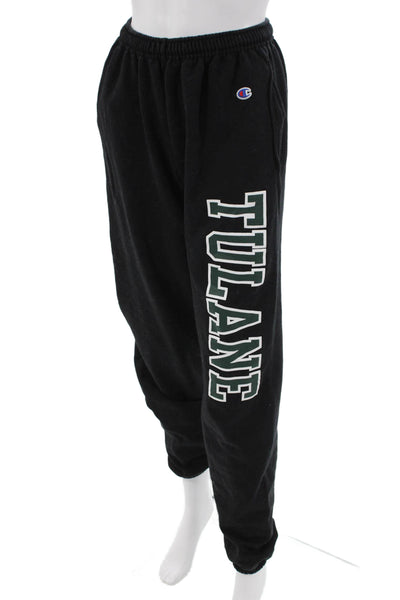 Champion Unisex Black Jogger Sweatpants College Graphic Size S
