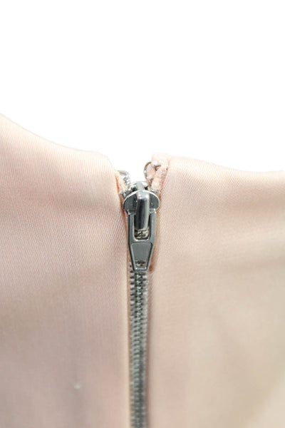 Alexander Wang Women Beige Camisole Sleeveless Zip Solid Designer Size 6