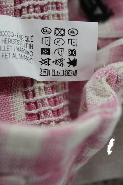 Zara Womens Crop Top Pink Checkered Square Neck Sleeveless Size XS