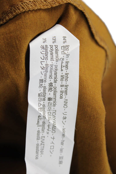 Zara Women Sheath Dress Brown Sleeveless Mid-Calf Size XS