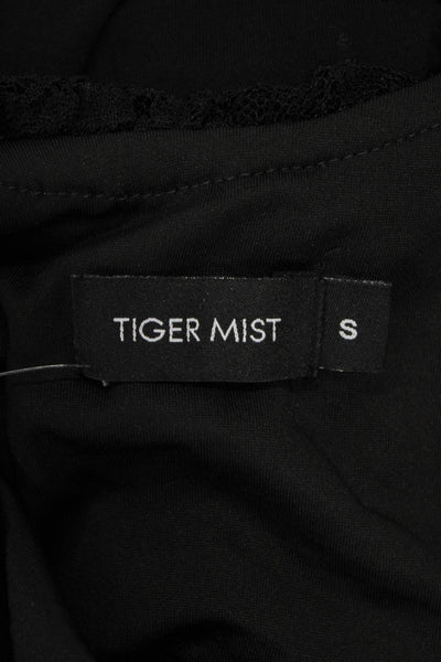 Tiger Mist, Women Bodycon Mini Dress Black Gothic Sleeveless Size S
