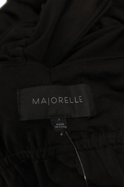 Majorelle Women Tank Dress Black V-Neck Drawstring Sleeveless Knee Size S