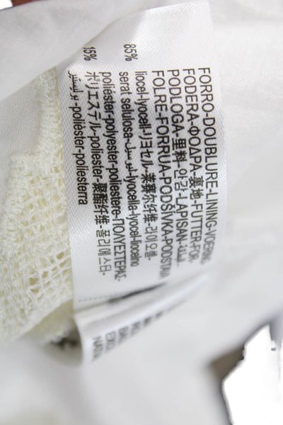 Zara Unisex Pullover Beige 3/4 Sleeve Drawstring Lyocell Blend Size S