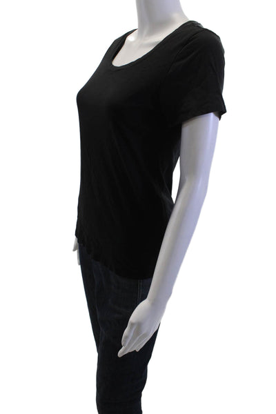 Quince Women Basic Jersey Short Sleeve Black T-Shirt Size S