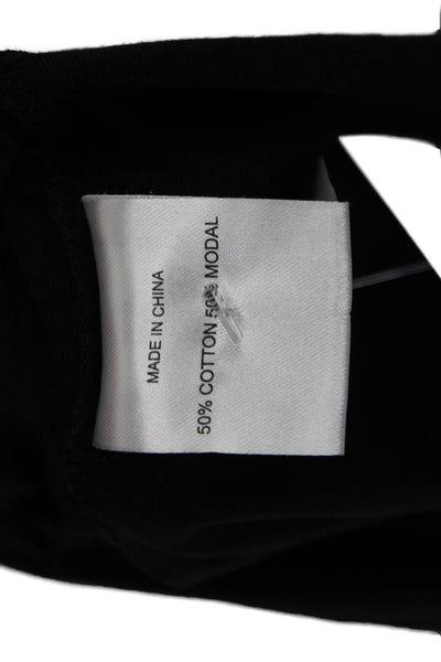 Quince Women Basic Jersey Short Sleeve Black T-Shirt Size S