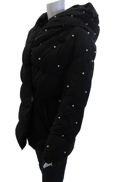 Mackage, Women Petites Puffer Quilted Jacket Black Button Size 2XS