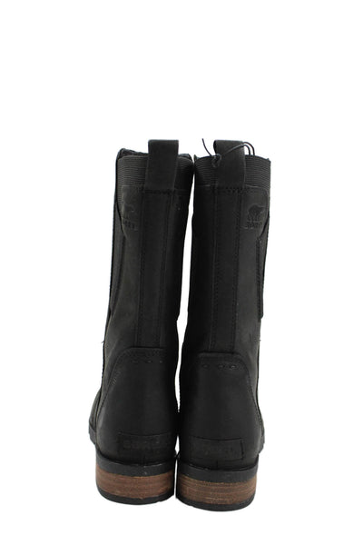 Sorel Womens Pull-On Round Toe Waterproof Rain Boots Black Size 7