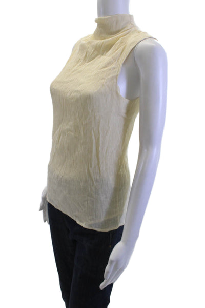 Habitual Womens Beige Mock Neck Sleeveless Basic Tank Petite Size S