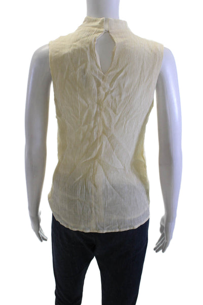 Habitual Womens Beige Mock Neck Sleeveless Basic Tank Petite Size S