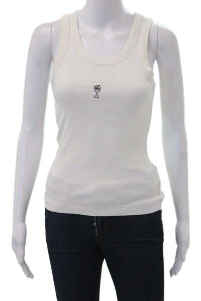 Universal Thread Women Basic White Sleeveless Tank Size S