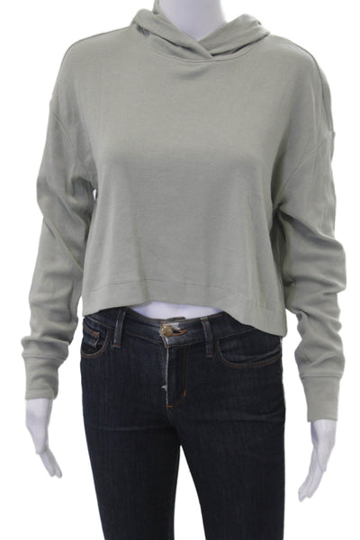 Athleta Womens Pullover Hoodie Gray Long Sleeve Petite Size 2XS