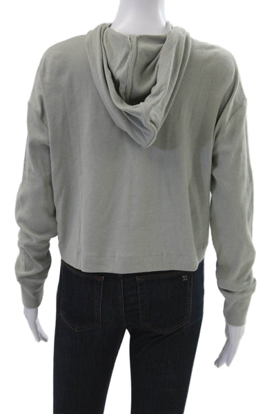 Athleta Womens Pullover Hoodie Gray Long Sleeve Petite Size 2XS