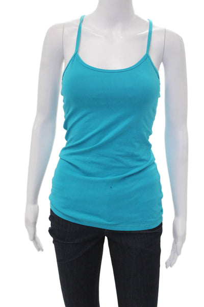 Lululemon Women Sleeveless Camisole Blue Round Neck Polyester Size 4