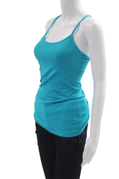 Lululemon Women Sleeveless Camisole Blue Round Neck Polyester Size 4