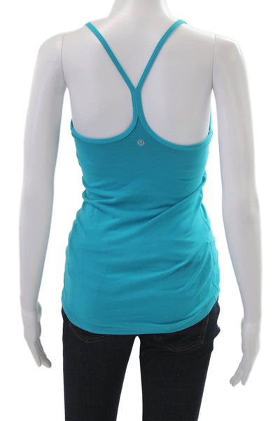 Lululemon Women Sleeveless Camisole Blue Round Neck Polyester Size 4